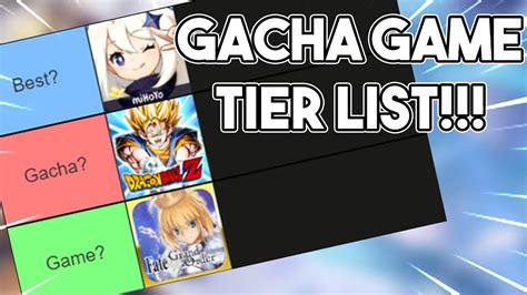gacha games tier list